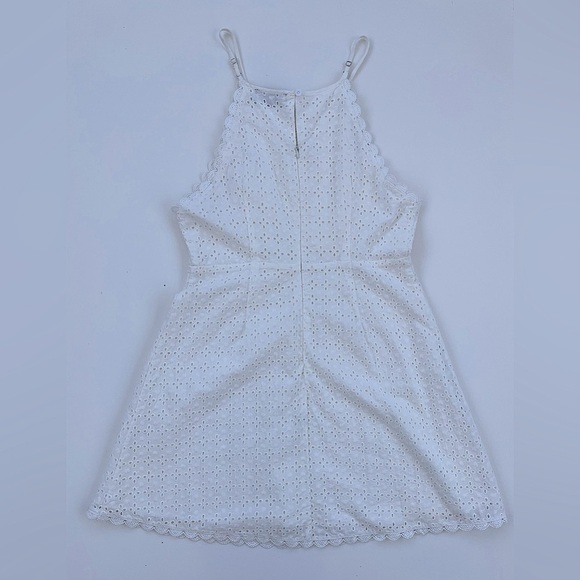 Lulu's White Let Your Heart Go Eyelet Mini Dress Size Large - Picture 2 of 9